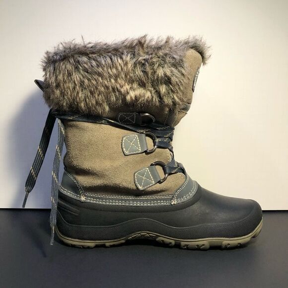 Womens KHOMBU Slope Faux Fur Winter Boots / Size 7 - Picture 7 of 9